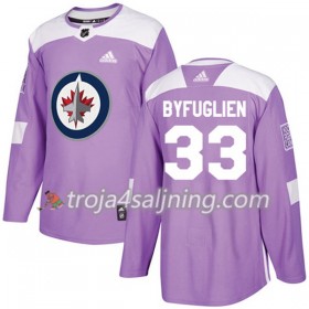Winnipeg Jets tröja Dustin Byfuglien 33 Adidas 2017-2018 Lila Fights Cancer Practice Authentic - NHL Tröjor Herr